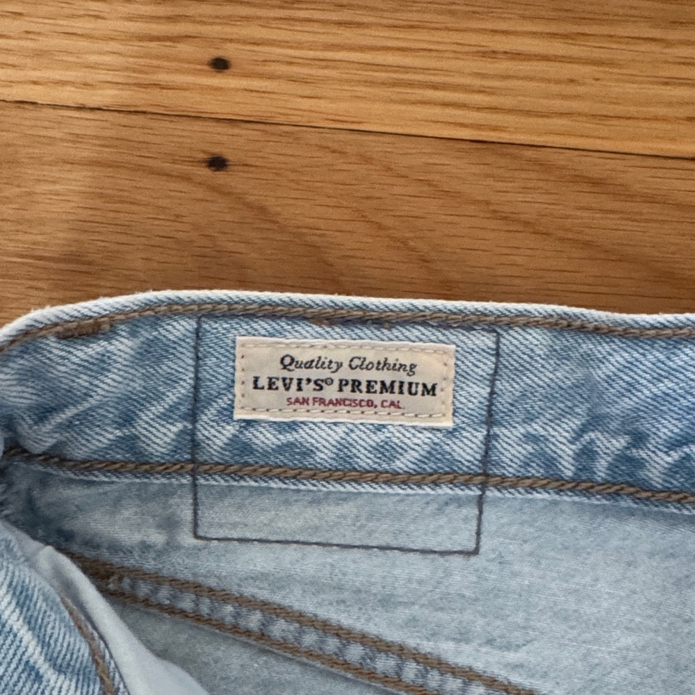 Levi's Light Blue High-Waisted Jean Shorts - Picture 4 of 7
